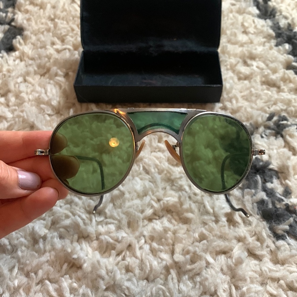 Rare Green Vintage Sun Glasses